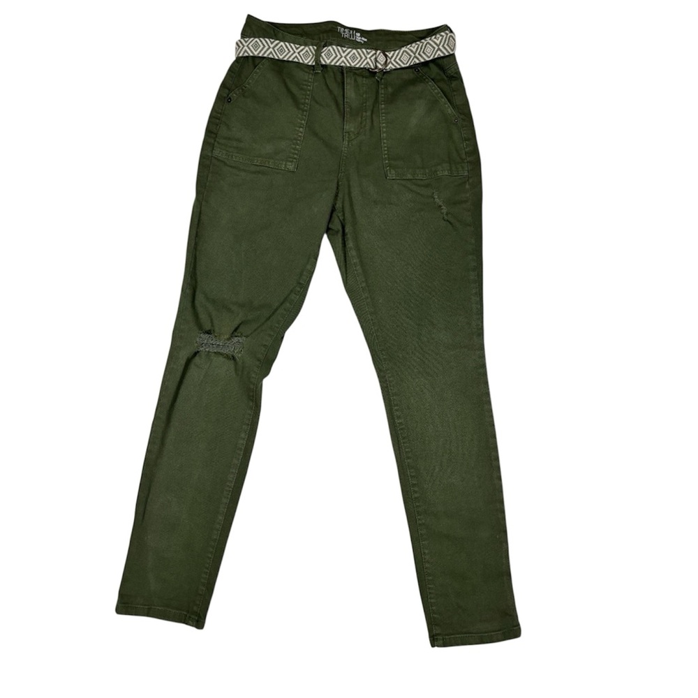 Time and Tru Women's ripped Green Jeans size 10